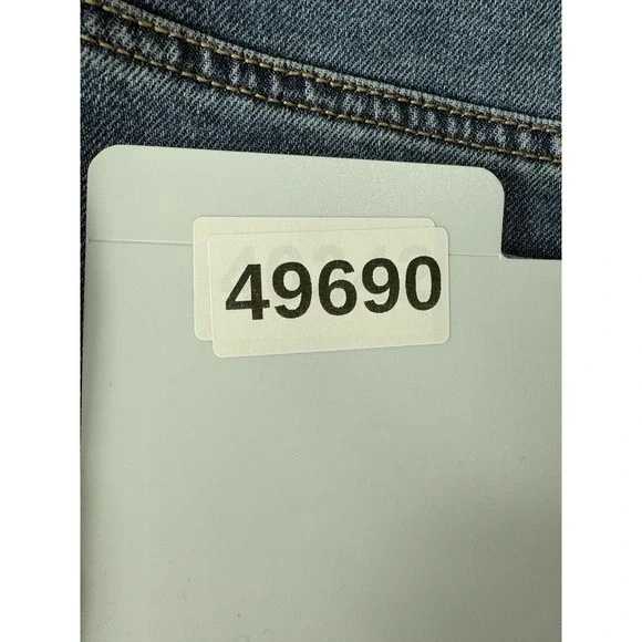 Seven7 Loose Straight Jeans Womens 8 Blue Medium Wash High Rise Stretch Baggy - Picture 13 of 13